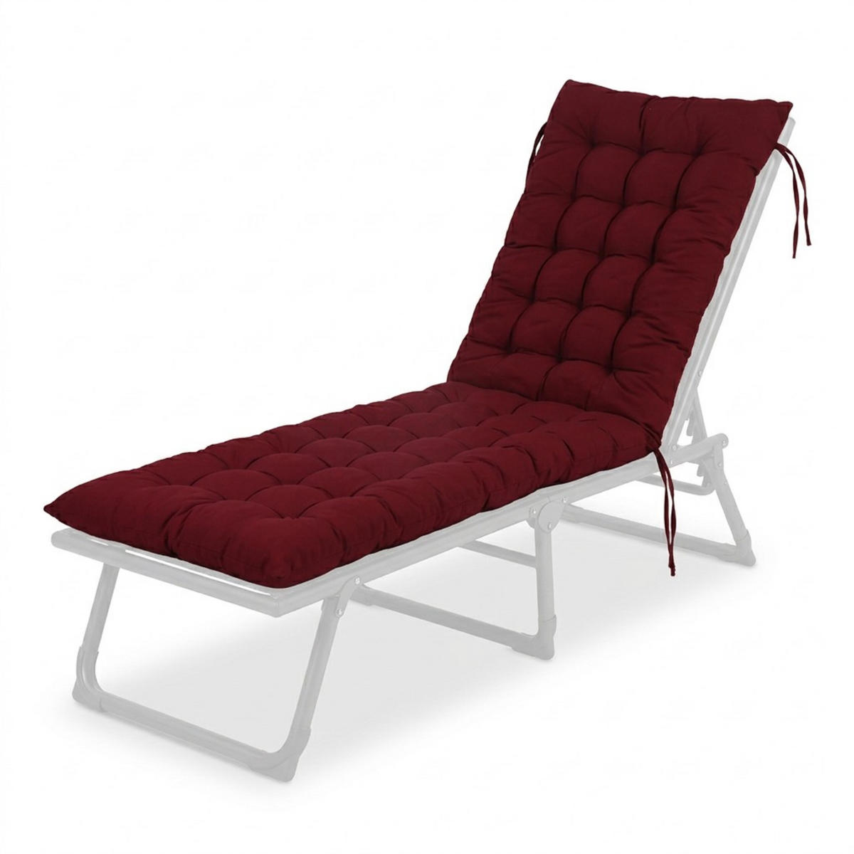 LAVIČKOVÝ sedák - tmavočervená, textil/plast (50/8/180cm) - Relaxdays