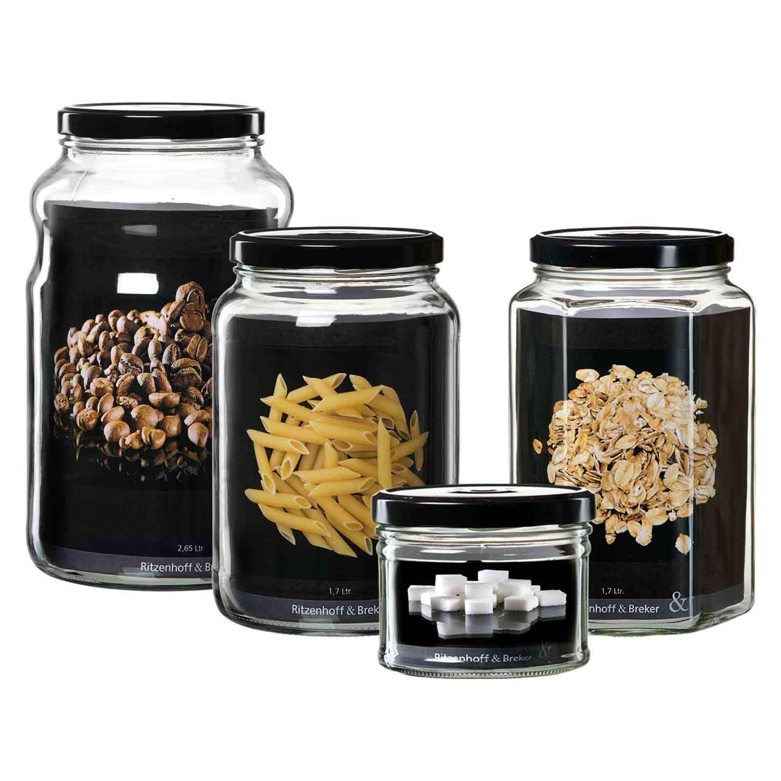 VORRATSGLÄSER-SET Mara transparent 4er Set - Transparent, Glas (2/2/2cm) - Ritzenhoff Breker