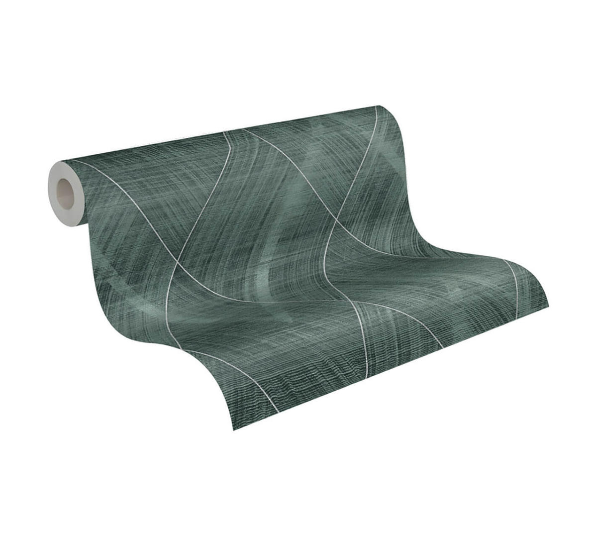 VLIESTAPETE Grün 53/1005 cm - Grün, Textil (53/1cm) - KUNSTLOFT