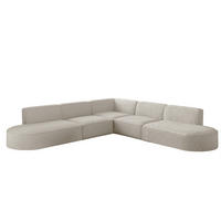 ECKSOFA Universal Palma Ascot Bukla - Beige, Holzwerkstoff/Textil (276/276cm) - Fun Möbel