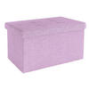 SITZBOX Faltbar mit Stauraum 49/30/30 cm (Rosa) - Rosa, Textil (30/30/49cm) - Intirilife
