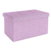 SITZBOX Faltbar mit Stauraum 49/30/30 cm (Rosa) - Rosa, Textil (30/30/49cm) - Intirilife