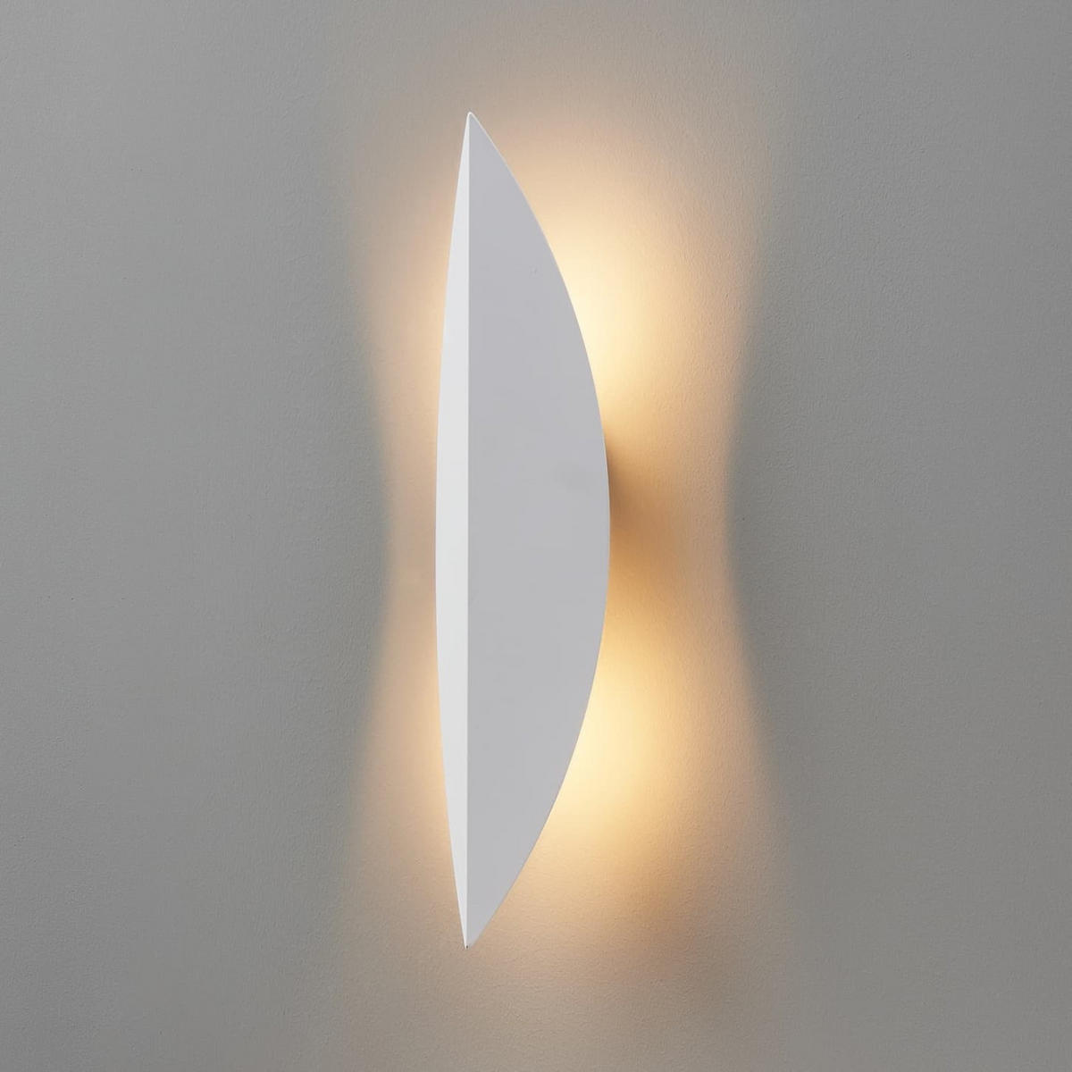 WANDLEUCHTE Moana, Weiß, 40cm - Weiß, Metall (10/40/10cm) - KOSILUM