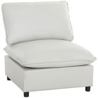 AKZENTSTUHL DE-06597 Moderner Leathaire-Stuhl, dicke Polster Grau - Grau, Holz/Textil (74/78/85cm) - ComfortXL