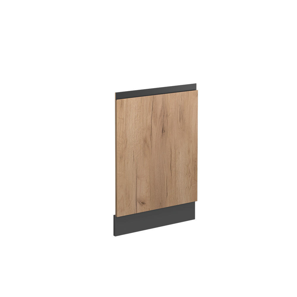 FRONTPANEL R-Line Goldkraft ek 44.6 cm J-Shape, utan b&auml;nkskiva Honungsek, Antracit 67.4/45/1.6 cm