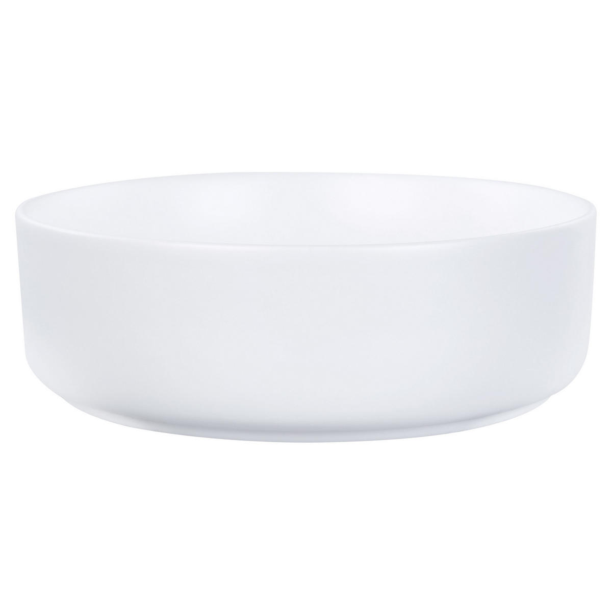AUFSATZWASCHBECKEN Cremeweiß 36 cm Keramik Calig - Creme/Weiß, Keramik (36/12/36cm) - Beliani