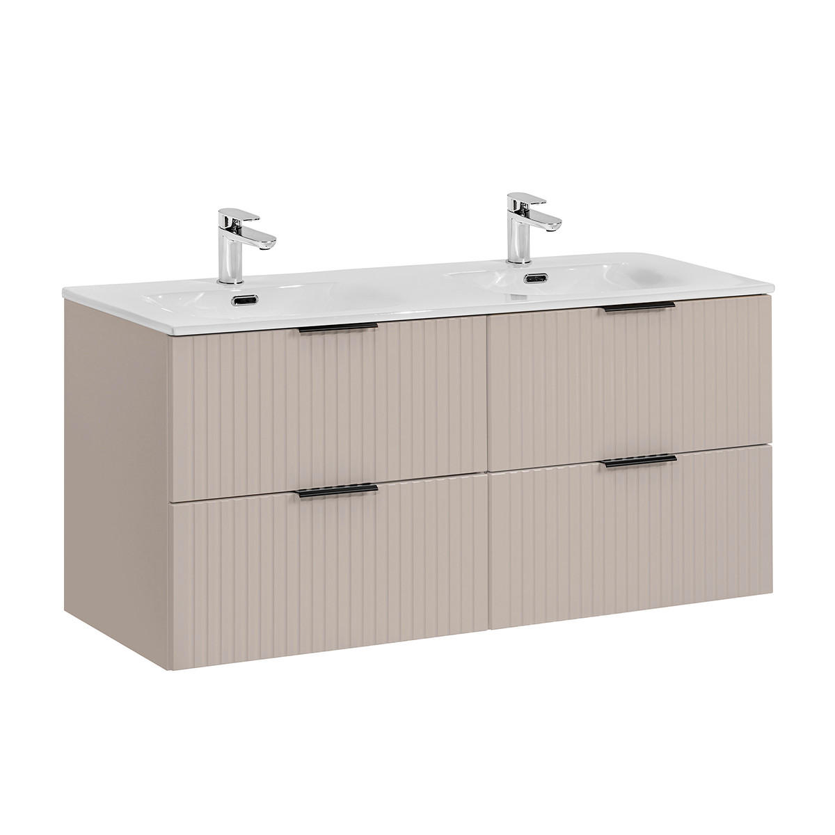 BADMÖBEL Adriel 2er-Set Beige - Beige, Holzwerkstoff (120.4/57/46cm) - Petits-meubles