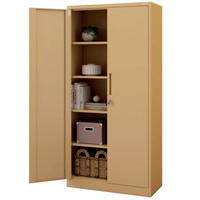 AKTENSCHRANK abschließbar KADO mit Flügeltüren 185x90x40cm Beige - Beige, Metall (90/185/40cm) - DELUKE