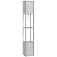 STEHLAMPE MDF Kunststoff Hellgrau - Hellgrau, Holzwerkstoff (26/26/156cm) - HOMCOM