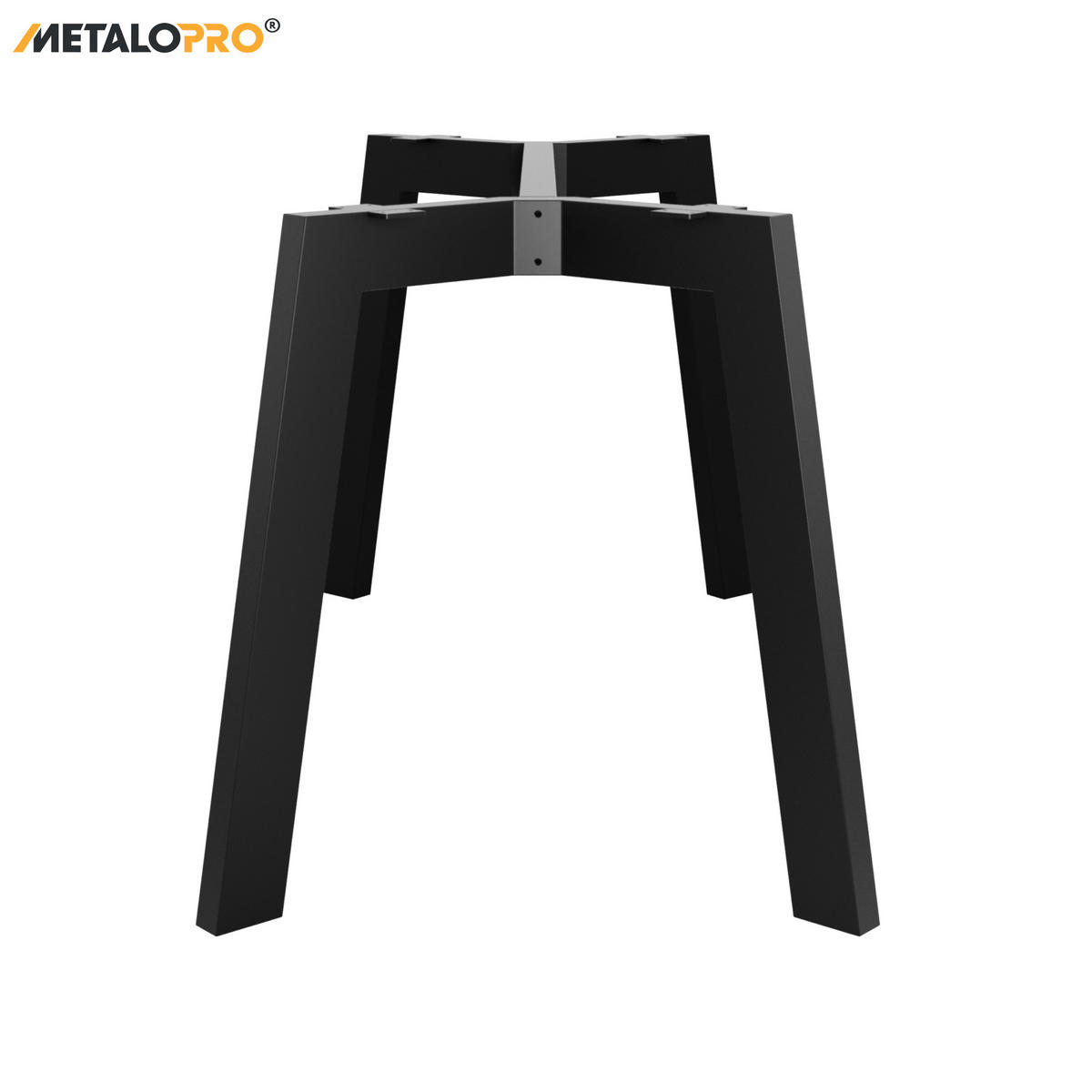 TISCHBEINE Barax Special Metall Schwarz 170/70/72 cm - Schwarz, Metall (70/72/170cm) - Metalo Pro