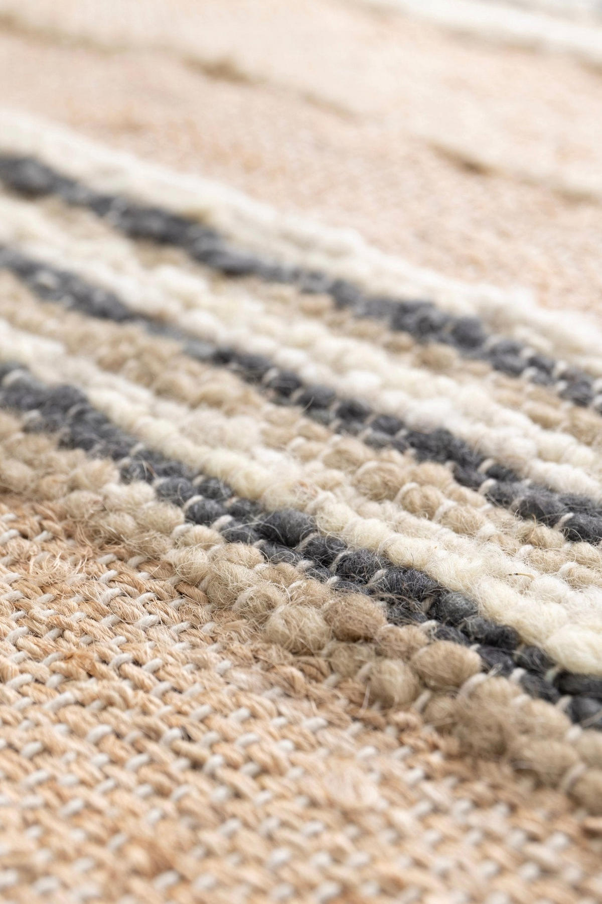 TEPPICH handgefertigt Naturmaterialien beige - Beige, Textil (160/230cm) - AFK Living