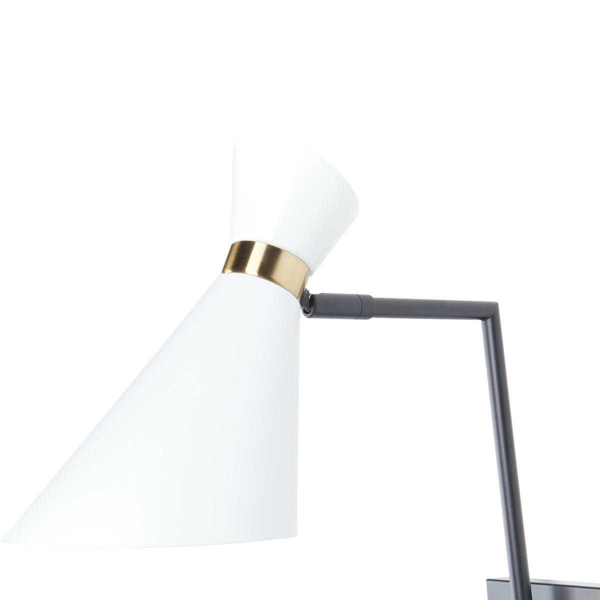 WANDLAMPE Weiß/Gold/Schwarz Melawi - Goldfarben/Schwarz, Metall (36/70/16cm) - Beliani