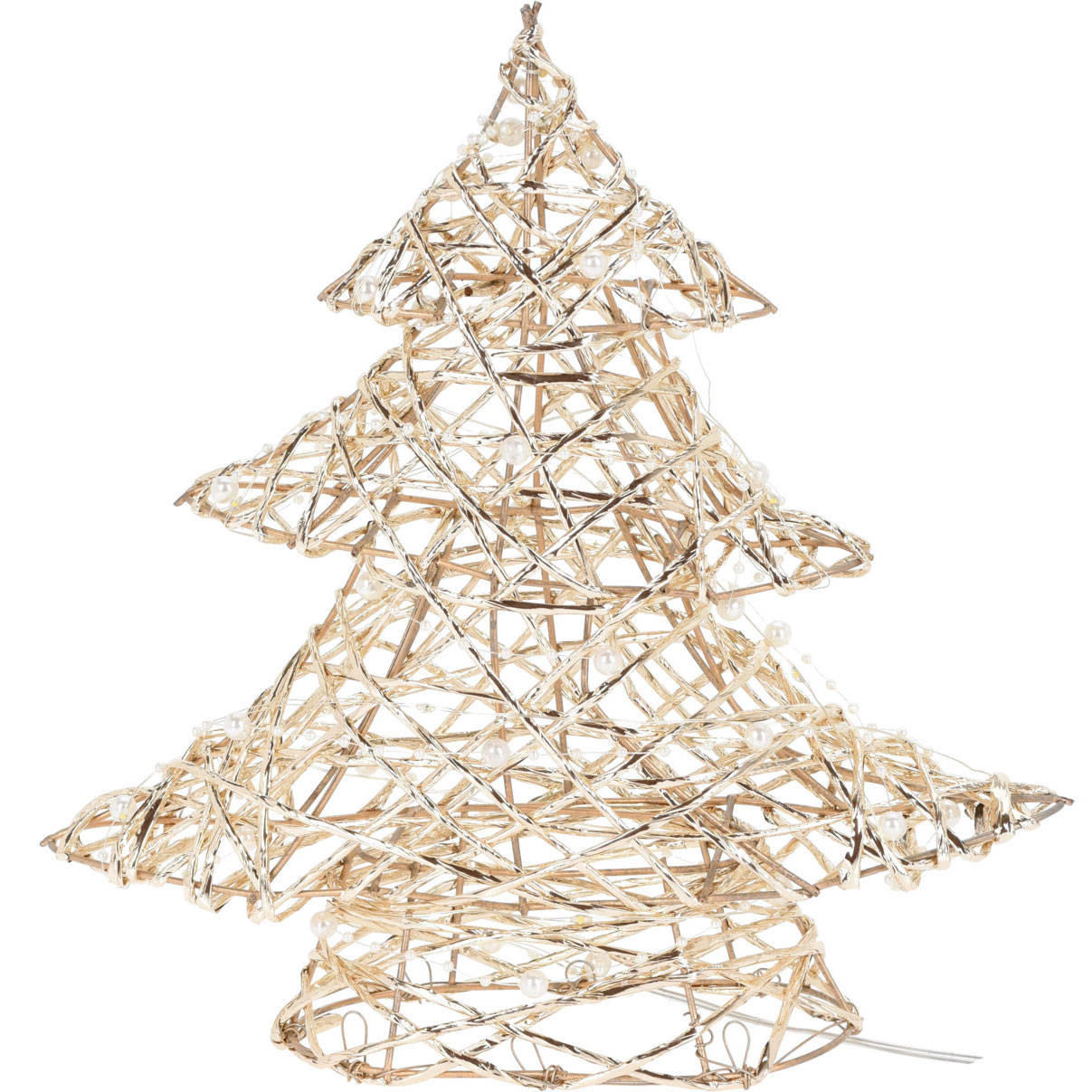 WEIHNACHTSBAUM Metall 20 LED 30 cm - Goldfarben, Naturmaterialien (30/30cm) - Home Styling Collection