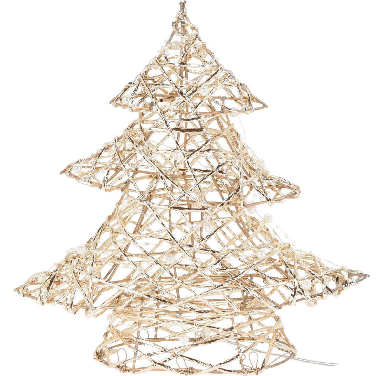 WEIHNACHTSBAUM Metall 20 LED 30 cm - Goldfarben, Naturmaterialien (30/30cm) - Home Styling Collection