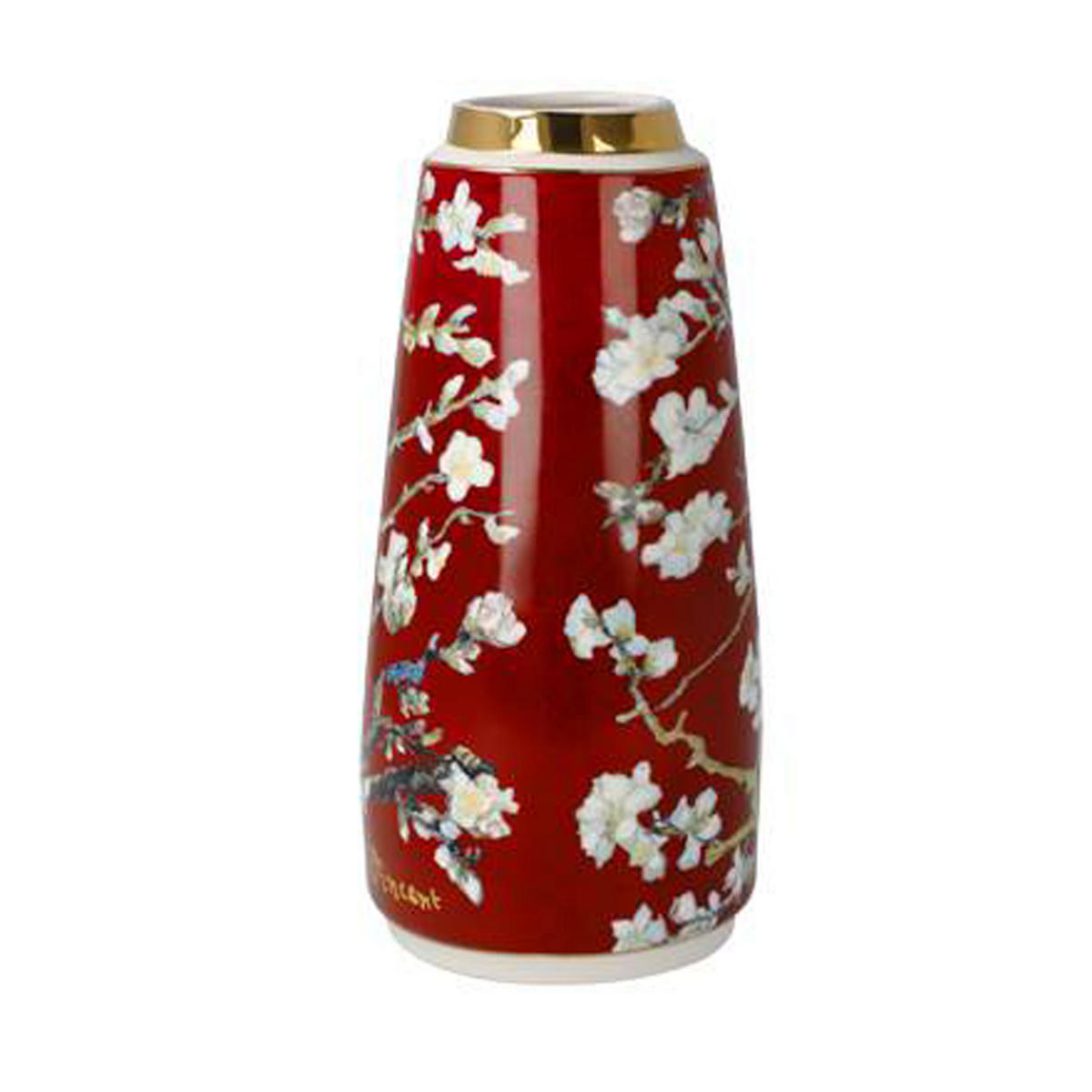 VASE Vincent van Gogh - Mandelbaum rot, Porzellan, H 18.5 cm - Multicolor, Keramik (18.5cm) - Goebel
