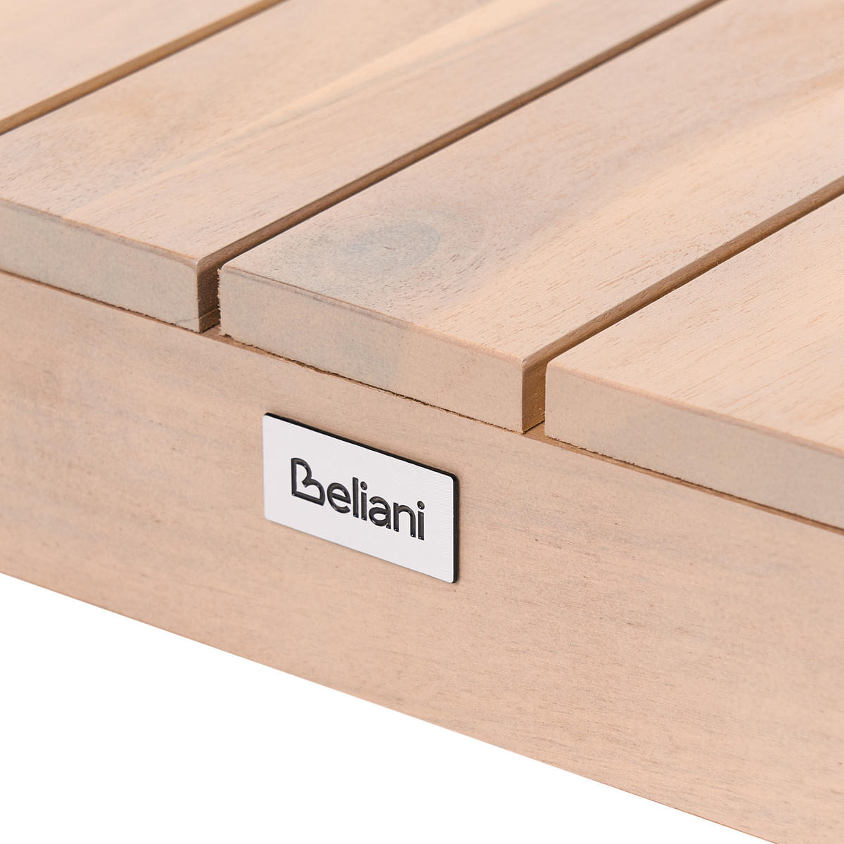 OUTDOOR-COUCHTISCH 60/110 cm zertifiziertes Akazienholz Hellbraun Marettimo - Hellbraun/Braun, Holz (60/110/25cm) - Beliani