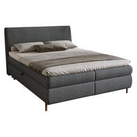 BOXBETT Evia - H3 - Dunkelgrau/Braun, Holzwerkstoff/Textil (160/200cm) - MIRJAN24