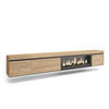TV-SCHRANK Lowboard, Elektrokamin XXL, Hängend, eiche, 288/35/45 cm - Eichefarben, Holzwerkstoff (35/45/288cm) - Skraut Home