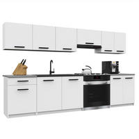 KUCHYNSKÁ linka Italia 2 240 cm, s pracovnou doskou, biela matná - biela, drevo (240/143/60cm) - B BELINI GROUP