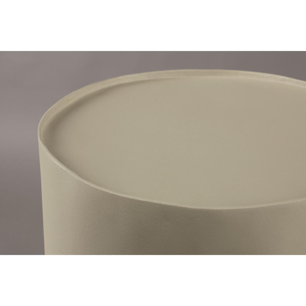 BEISTELLTISCH Sai Rund 30 cm Sand/ Beige - Beige, Metall (30/30/56cm) - Dutchbone