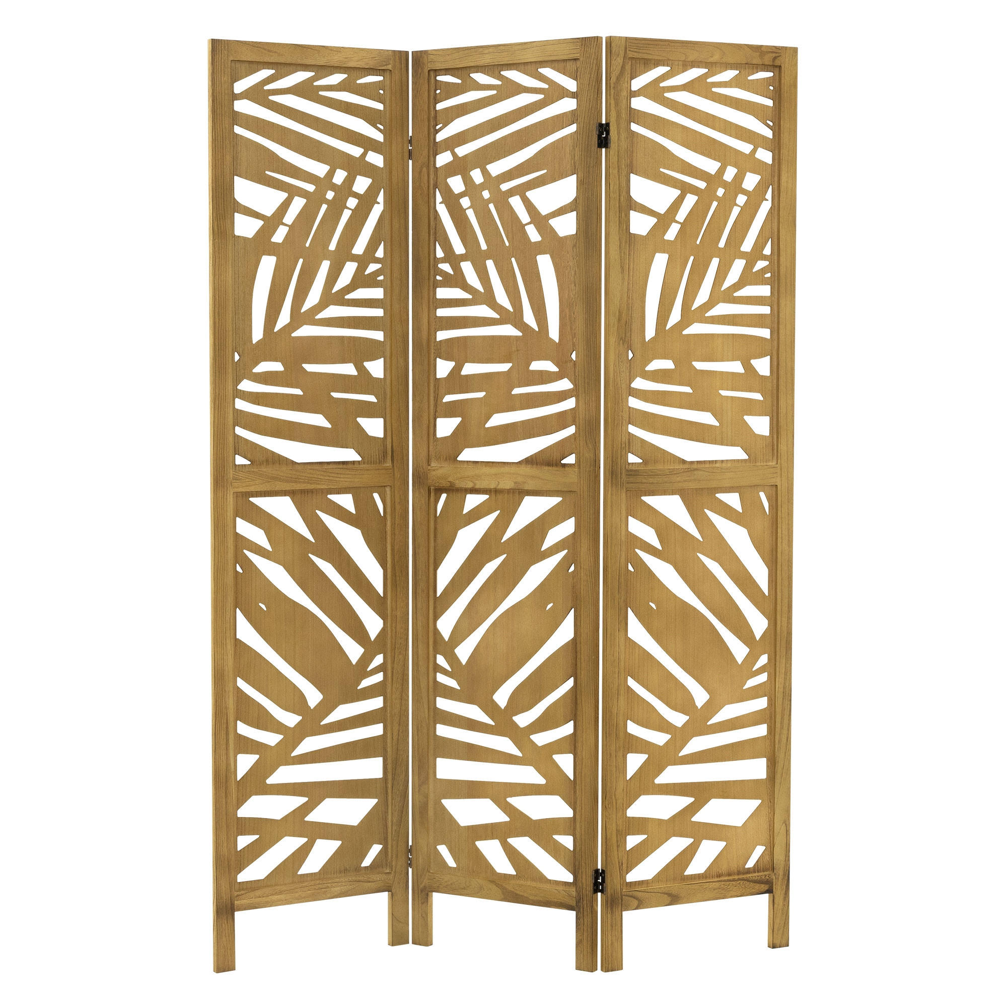 PARAVENT 3 teilig Kyoto 170x121 cm Natur aus Holz - Braun, Holz (121/170/2cm) - ML-DESIGN