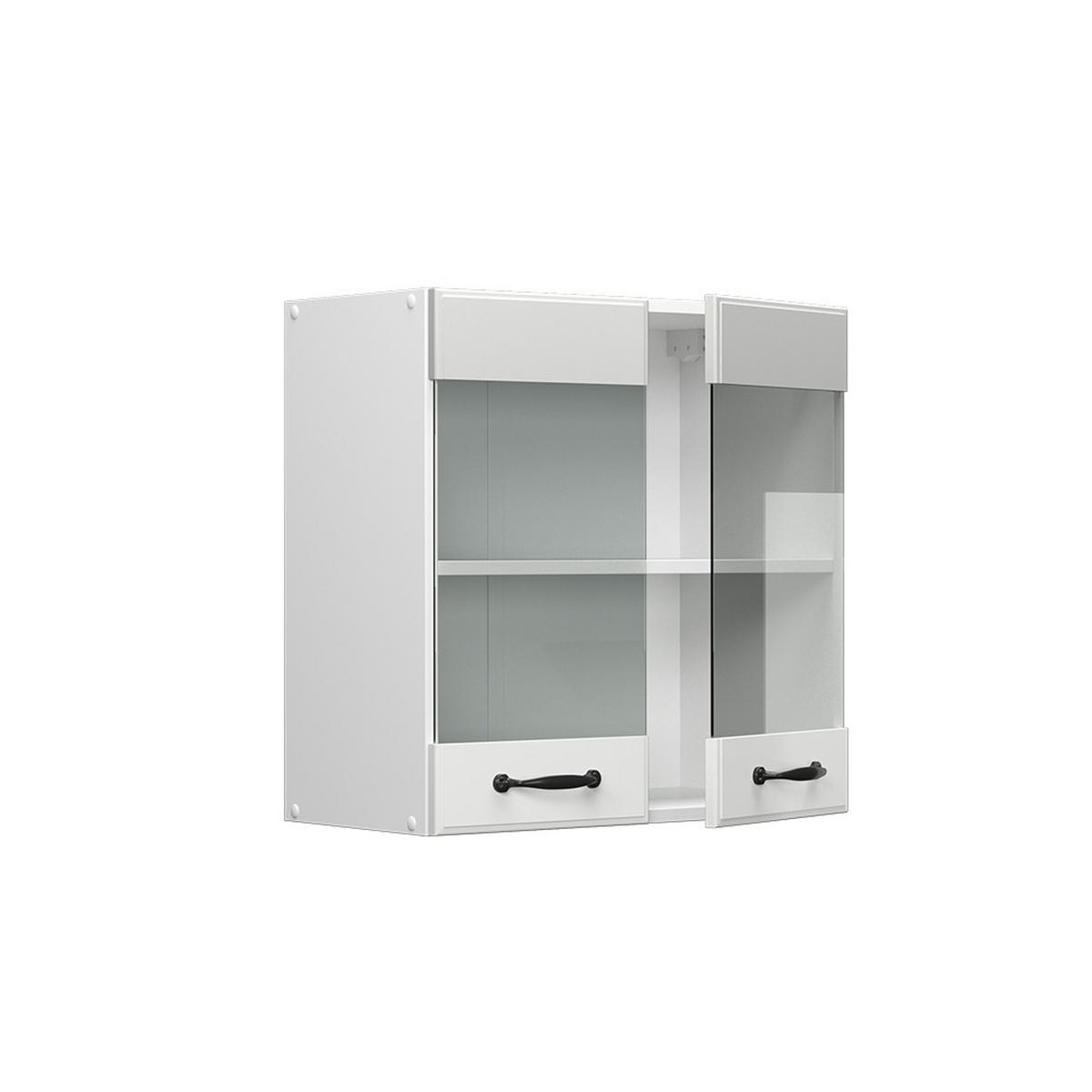 KÜCHENGLASSCHRANK R-Line Weiß Landhaus 60 cm - Weiß, Holzwerkstoff (60/60/31cm) - Vicco