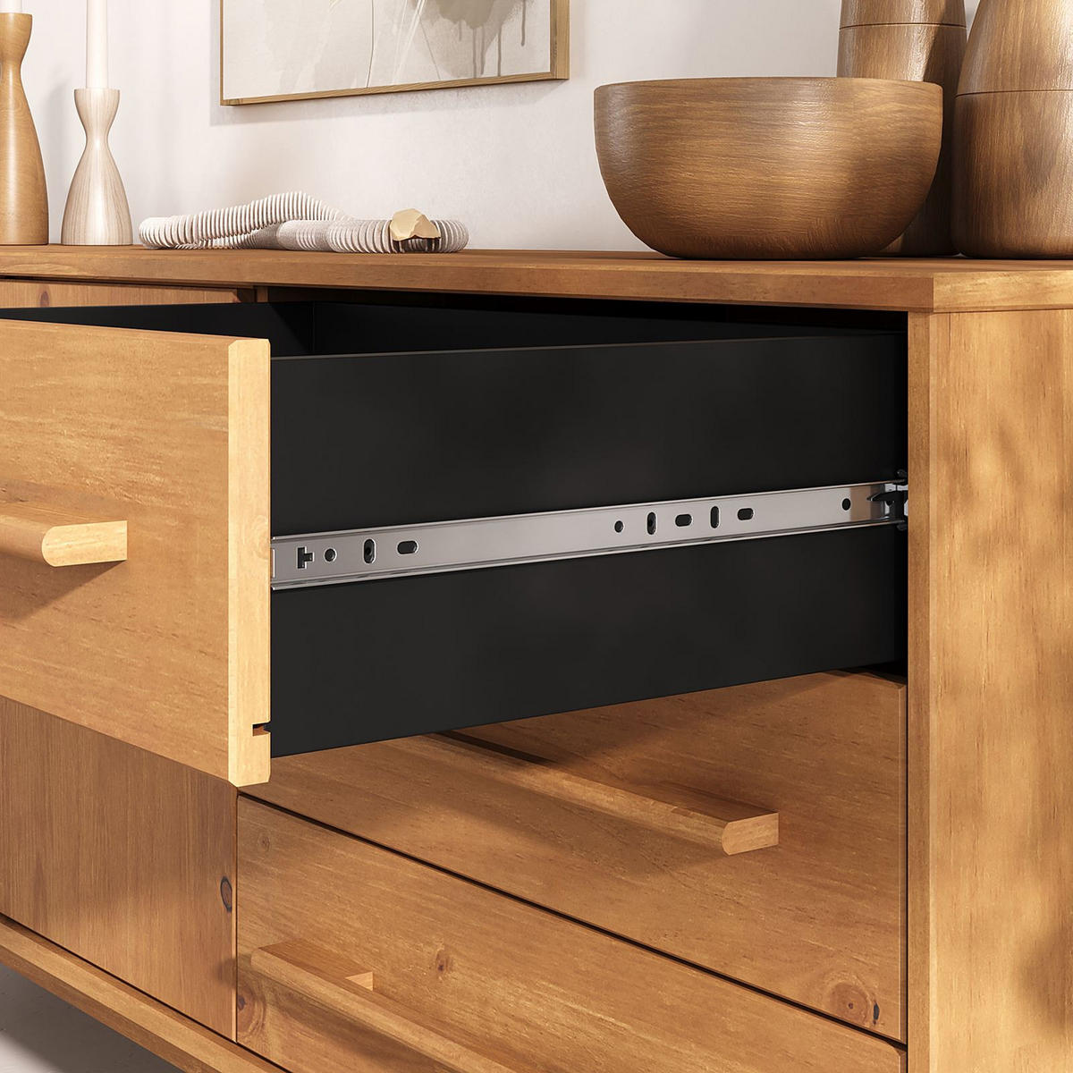 SIDEBOARD TECCA - Eichefarben, Holz (170/71/41cm) - IDIMEX