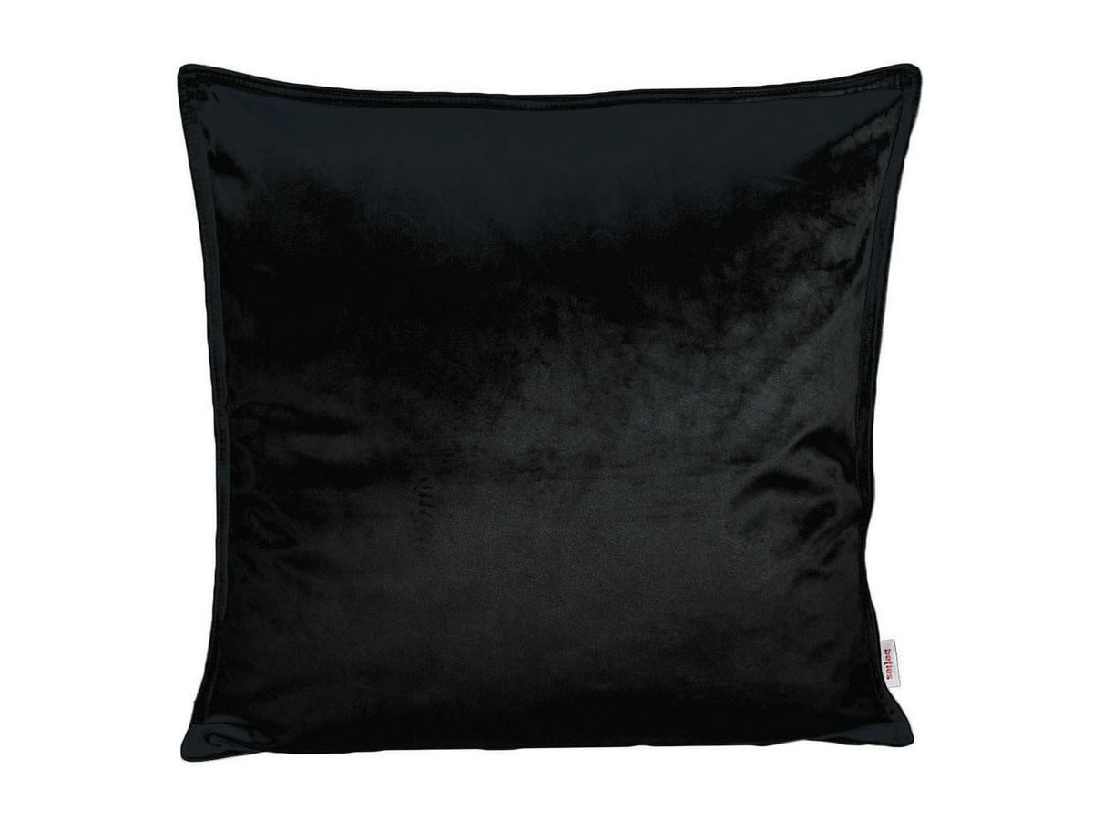 KISSENHÜLLE Samt&Sonders schwarz 50/50 cm - Schwarz, Textil (50/50cm) - beties Heimtextil