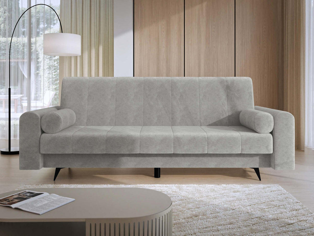 SCHLAFSOFA Zuri - Schwarz/Grau, Holz/Textil (240/93/91cm) - MIRJAN24