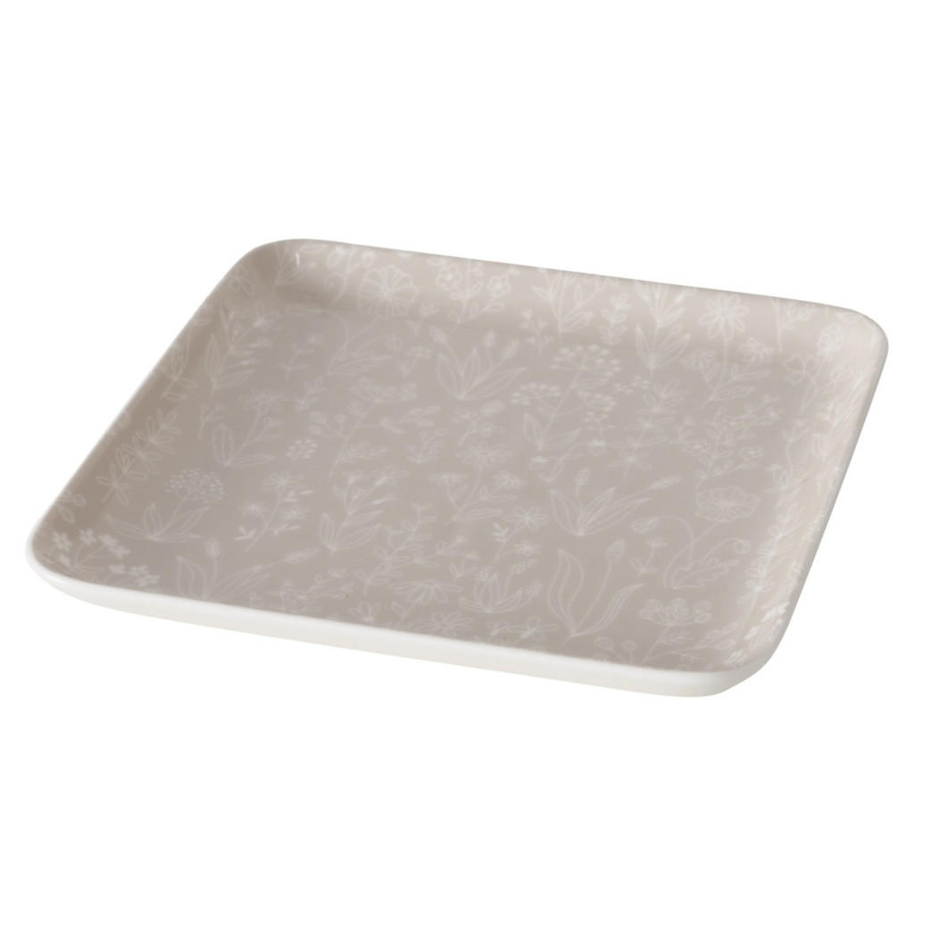 ESSTELLER Sanela Beige 22/22/2 cm - Beige, Keramik (22/22/2cm) - Boltze Home