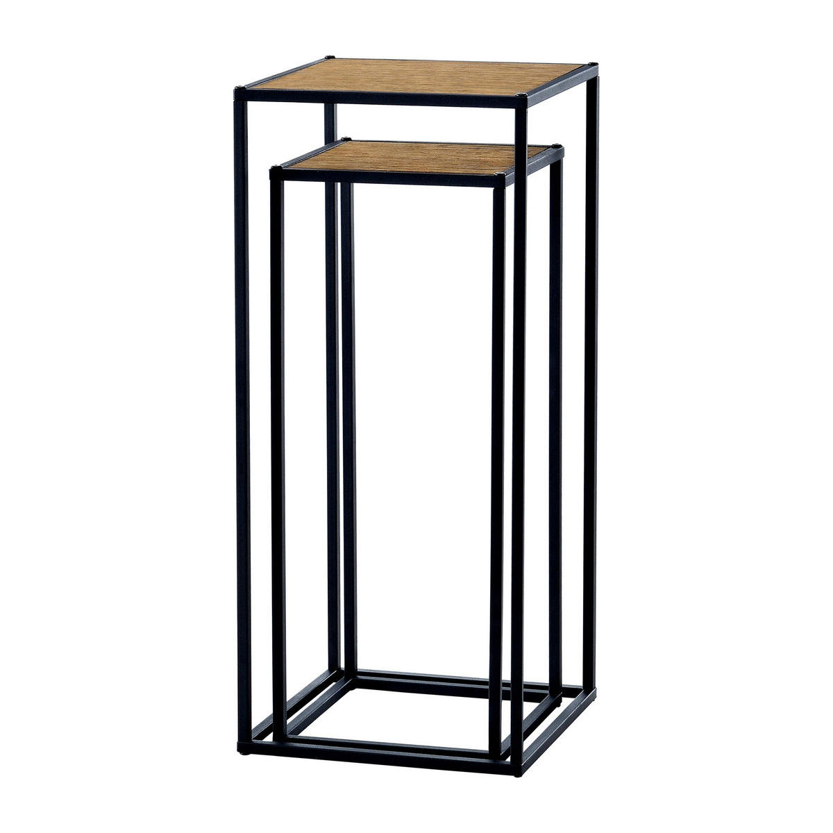SATZTISCH Gamleby 31/31/73 - Schwarz, Holzwerkstoff (31/31/73cm) - [en.casa]