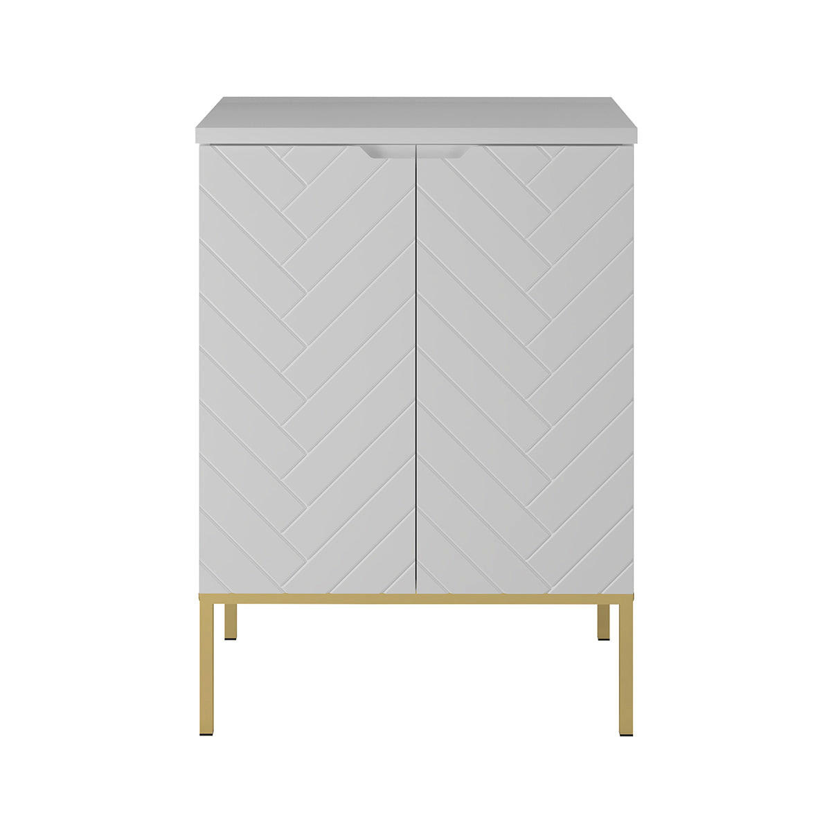 SKŘÍŇKA POD UMYVADLO 60.6cm Daria Bílá - bílá, kompozitní dřevo (60.6/84.2/45.8cm) - Petits-meubles