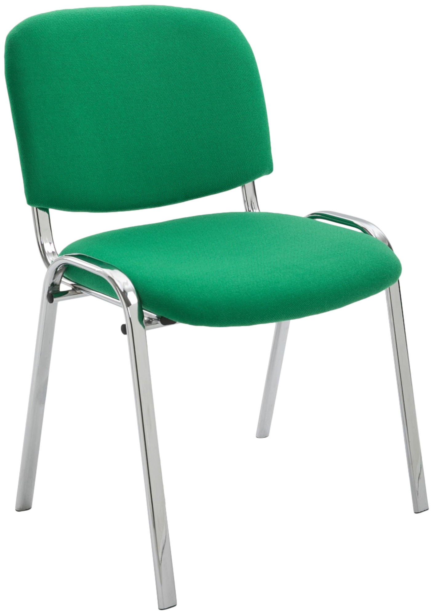 BESUCHERSTUHL Stoff grün - Chromfarben/Grün, Textil/Metall (54/79/48cm) - CLP