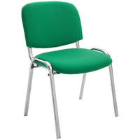 BESUCHERSTUHL Stoff grün - Chromfarben/Grün, Textil/Metall (54/79/48cm) - CLP