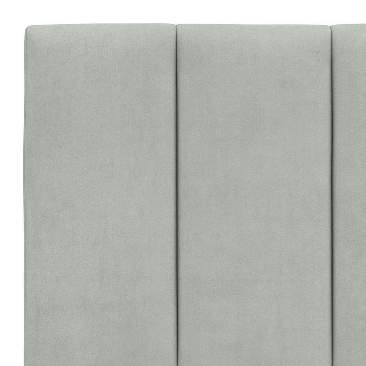KOPFTEIL-KISSEN Hellgrau 200 Cm Samt - Grau, Naturmaterialen - vidaXL