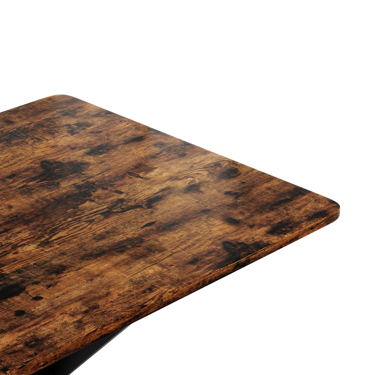 BEISTELLTISCH aus Spanplatte 80x80x75 cm Braun mit X-Gestell, höhenverstellbaren Füßen und pflegeleichter Oberfläche - Braun, Holzwerkstoff (80/80/75cm) - Modfu