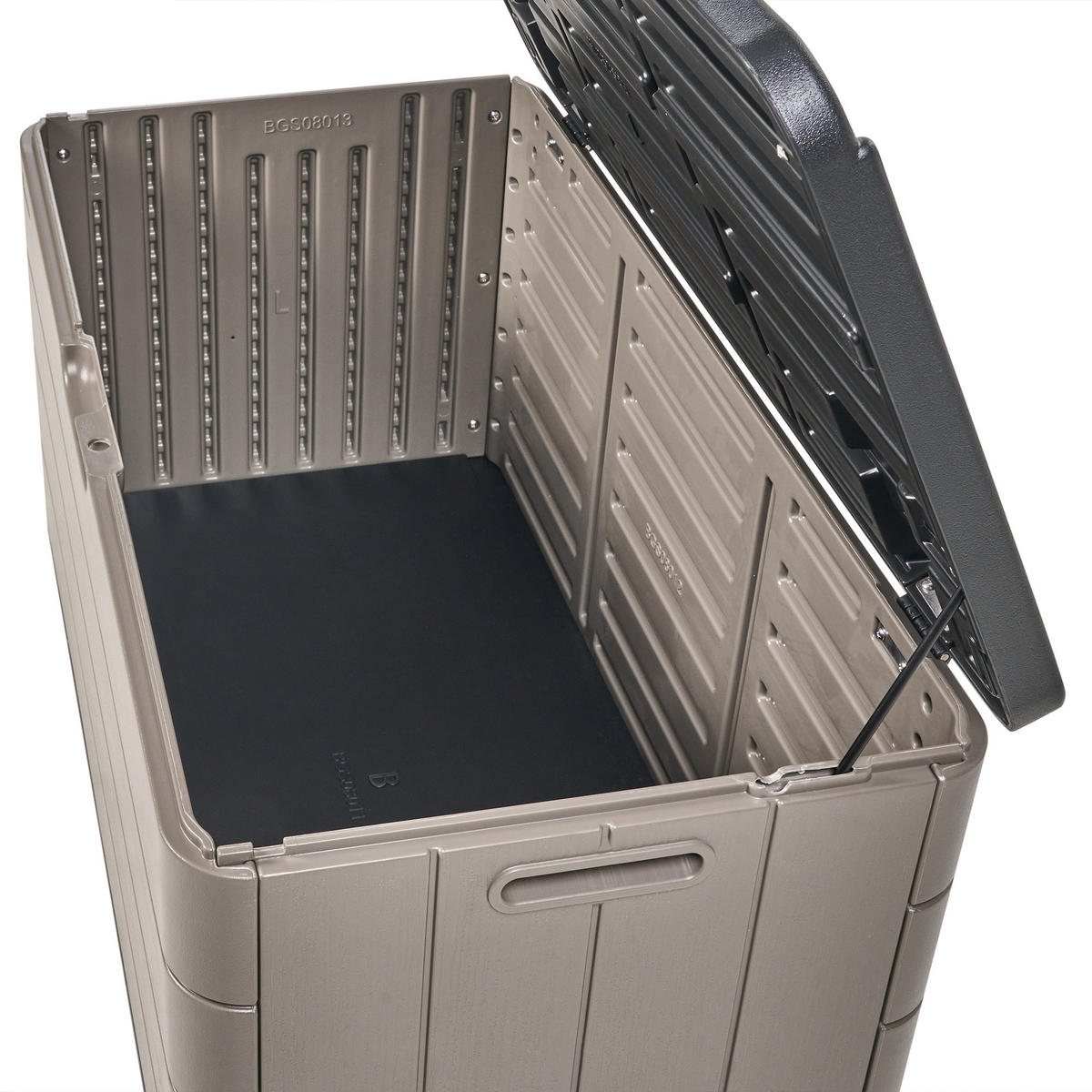 AUFBEWAHRUNGSBOX 116/ 60 cm Braun Milies - Schwarz/Braun, Kunststoff (116/60/60cm) - Beliani