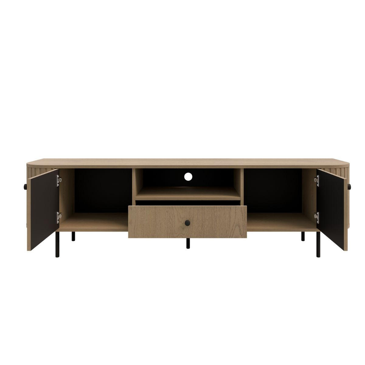 LOWBOARD 180 cm breit Eiche cremona OVI - Braun, Holzwerkstoff (180/42/42cm) - Compleo24