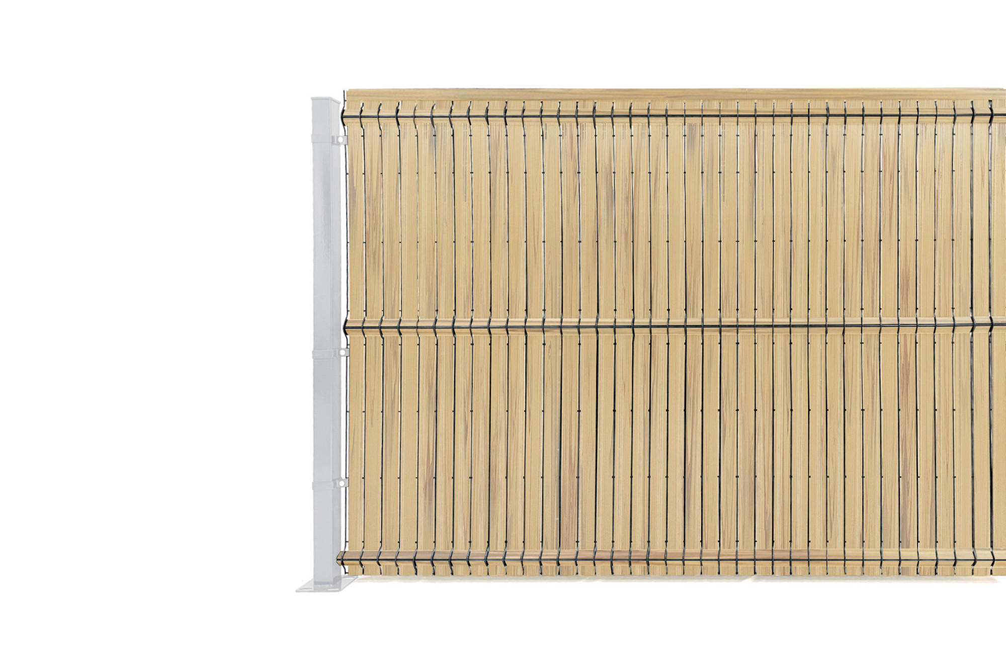 PVC-SICHTSCHUTZLAMELLEN-STEIF-SET Cinto beige 4m H.150cm - Mit clips und Endprofil - Beige, Kunststoff (400/153cm) - Casanoov