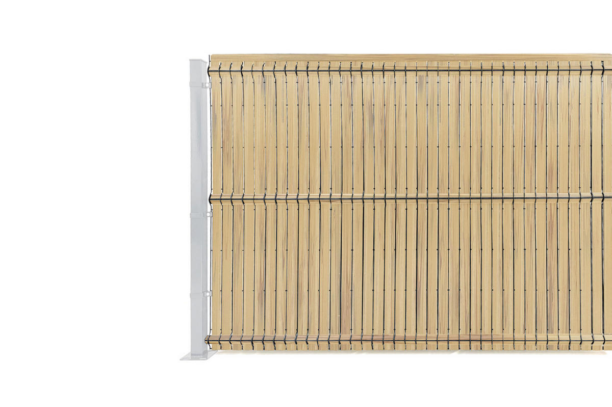 PVC-SICHTSCHUTZLAMELLEN-STEIF-SET Cinto beige 4m H.150cm - Mit clips und Endprofil - Beige, Kunststoff (400/153cm) - Casanoov