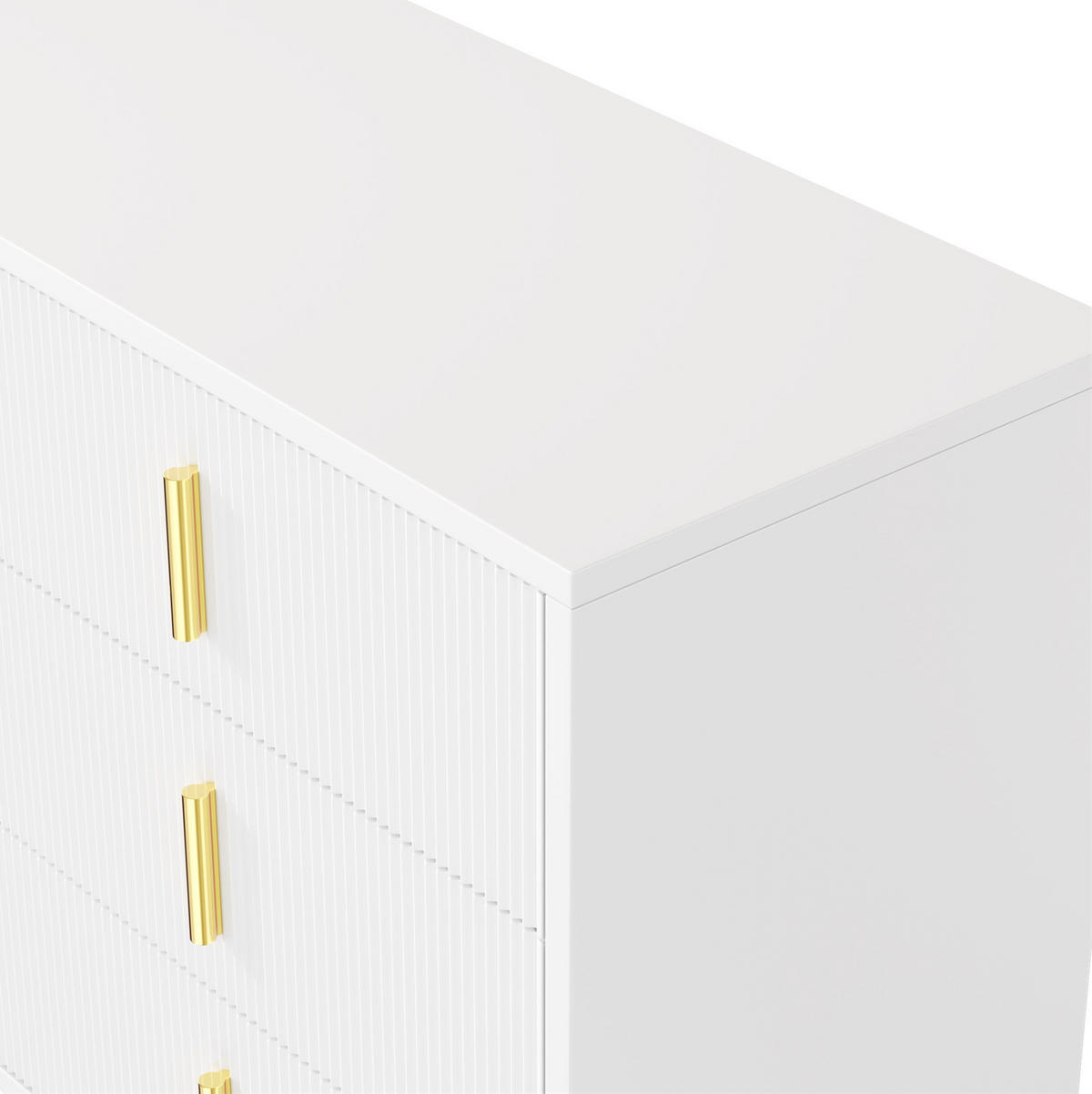 SIDEBOARD 140/35/80 cm mit LED-Beleuchtung, 3 Schubladen und 2 Türen, Hochglanz mit Acryl-Details, Weiß - Weiß, Holzwerkstoff (140/80/35cm) - Redom