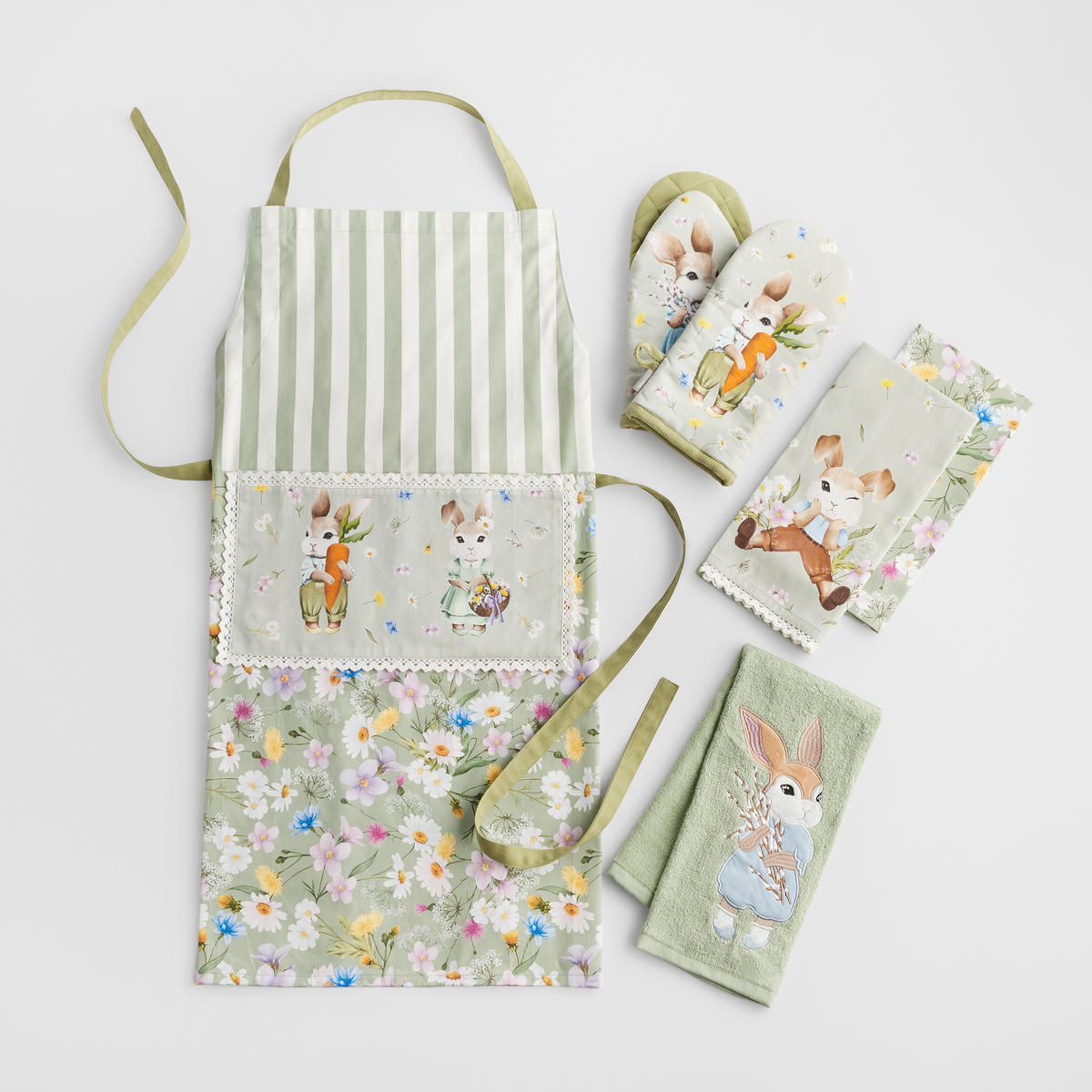 SCHÜRZE Emi - Hellgrün, Textil (70/85cm) - home&you