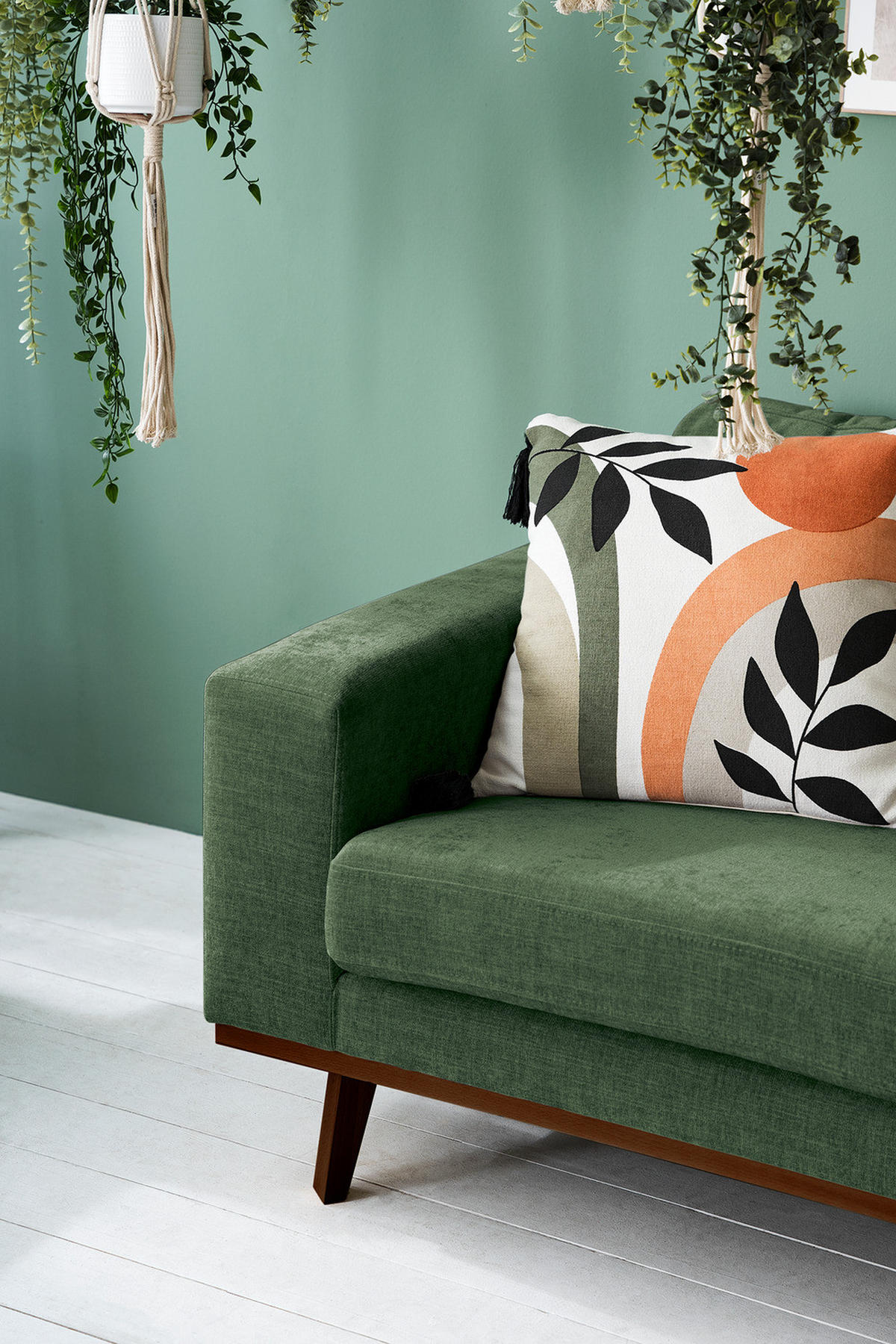 SESSEL - Dunkelgrün/Buchefarben, Buchenholz/Textil (122/81/88cm) - home24