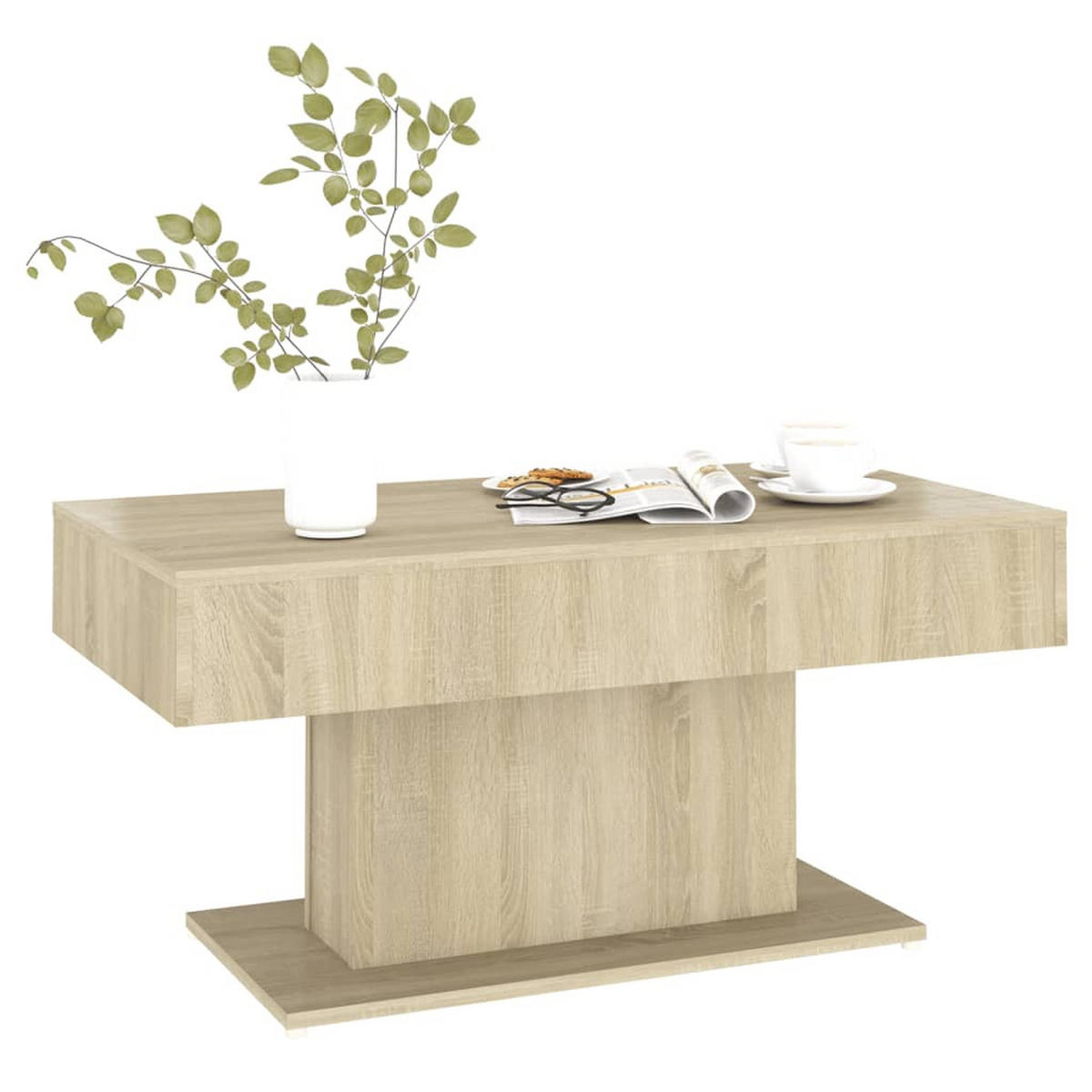 COUCHTISCH Sonoma-Eiche 96x50x45 cm Holzwerkstoff - Braun, Holzwerkstoff (96/50/45cm) - furnicato