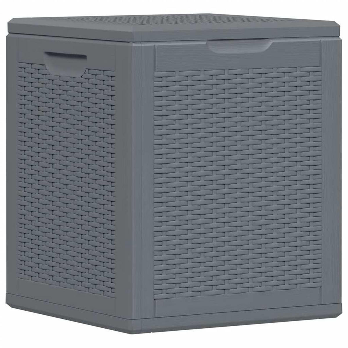 GARTENBOX Grau PP Rattan 90 L - Grau, Kunststoff (43/51/44cm) - vidaXL