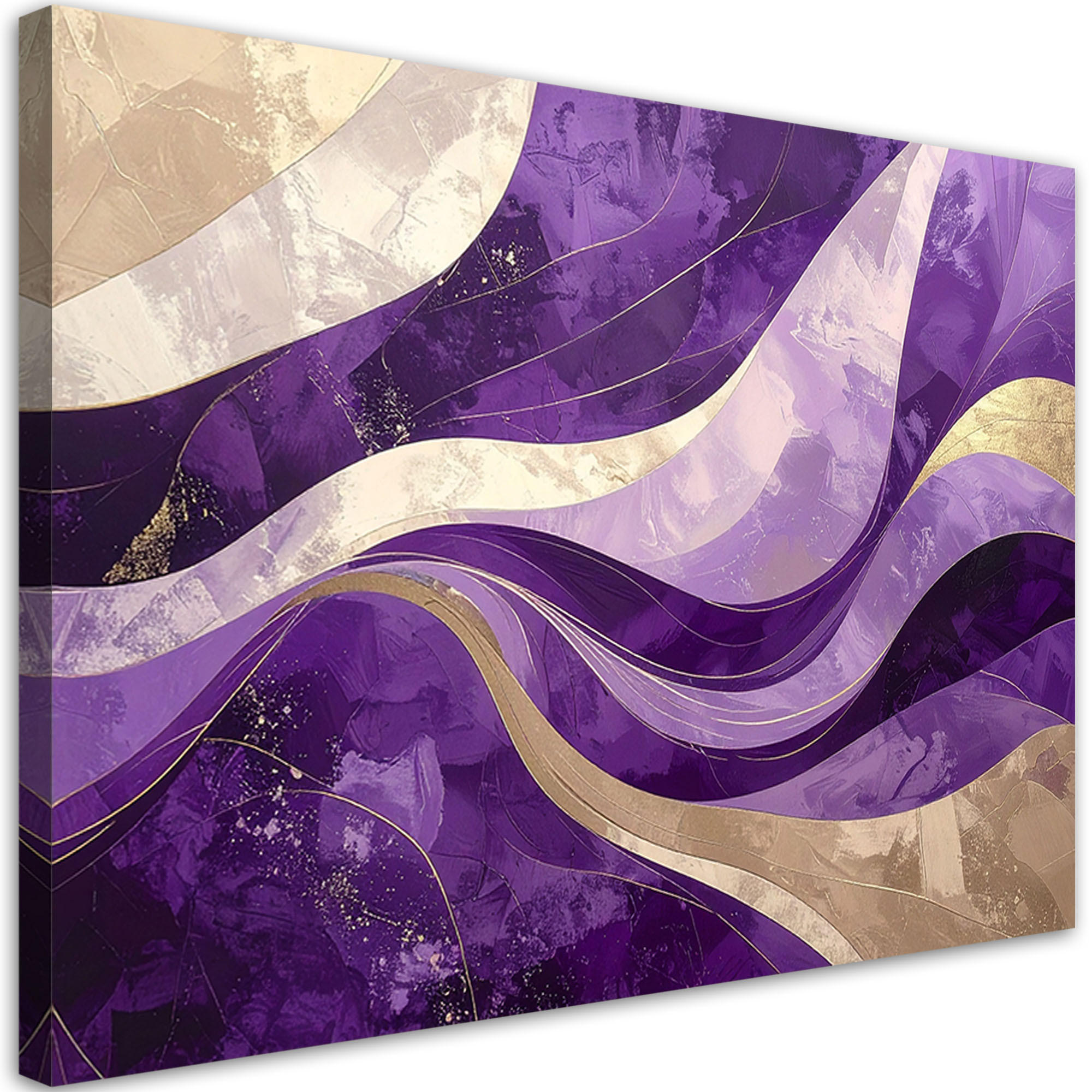 LEINWANDBILD Abstraktion 120x80cm - Lila, Textil (120/80cm) - Feeby