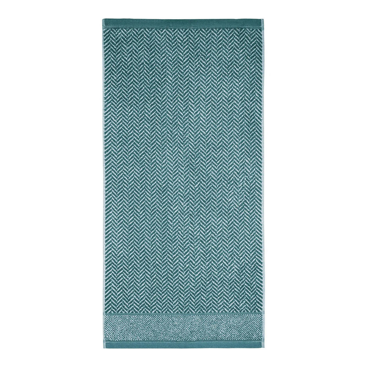 DUSCHTUCH 2er Set Italiana Grün - Dunkelgrün, Textil (70/140cm) - Herzbach Home