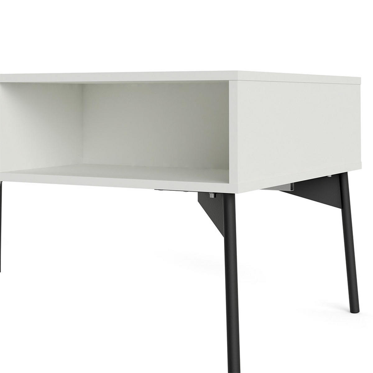 COUCHTISCH weiß, mattgrau - Weiß, Holzwerkstoff (60/99/49cm) - ebuy24