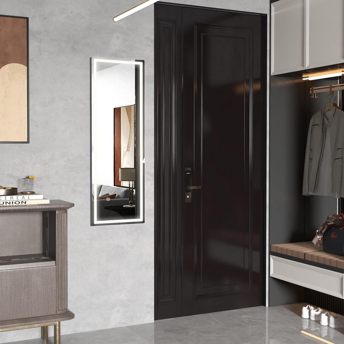 WANDSPIEGEL - Transparent, Glas (40/2.9/120cm) - HOMCOM