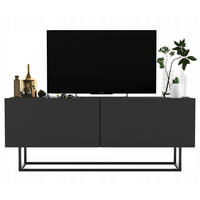 TV-SCHRANK Enjoy Graphitt matt mit Metallrahmen 120 cm - Schwarz/Grau, Holzwerkstoff/Metall (120/46/35cm) - Meble Lindner